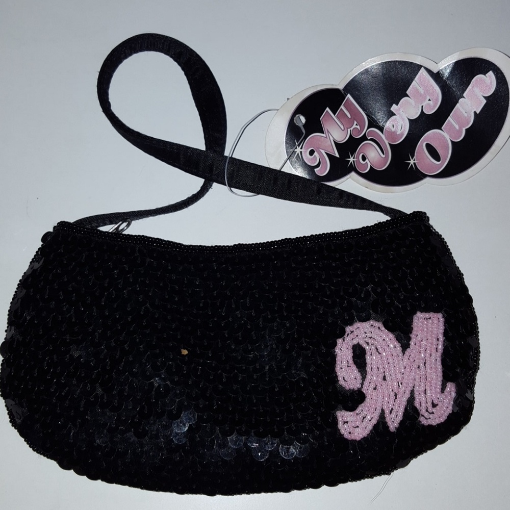 Sequined Monogram Small Purse - image 1